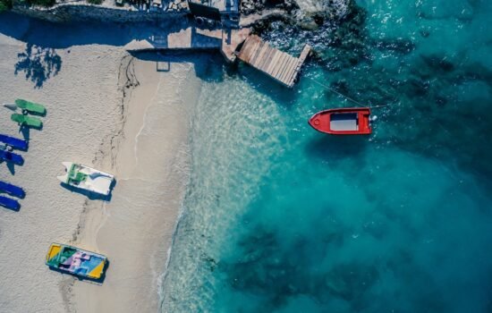 albania beach aerial view